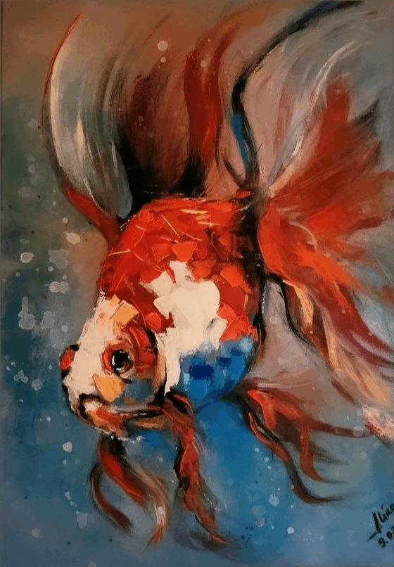 ArteDiAlina.com painting: why are they called goldfish ?